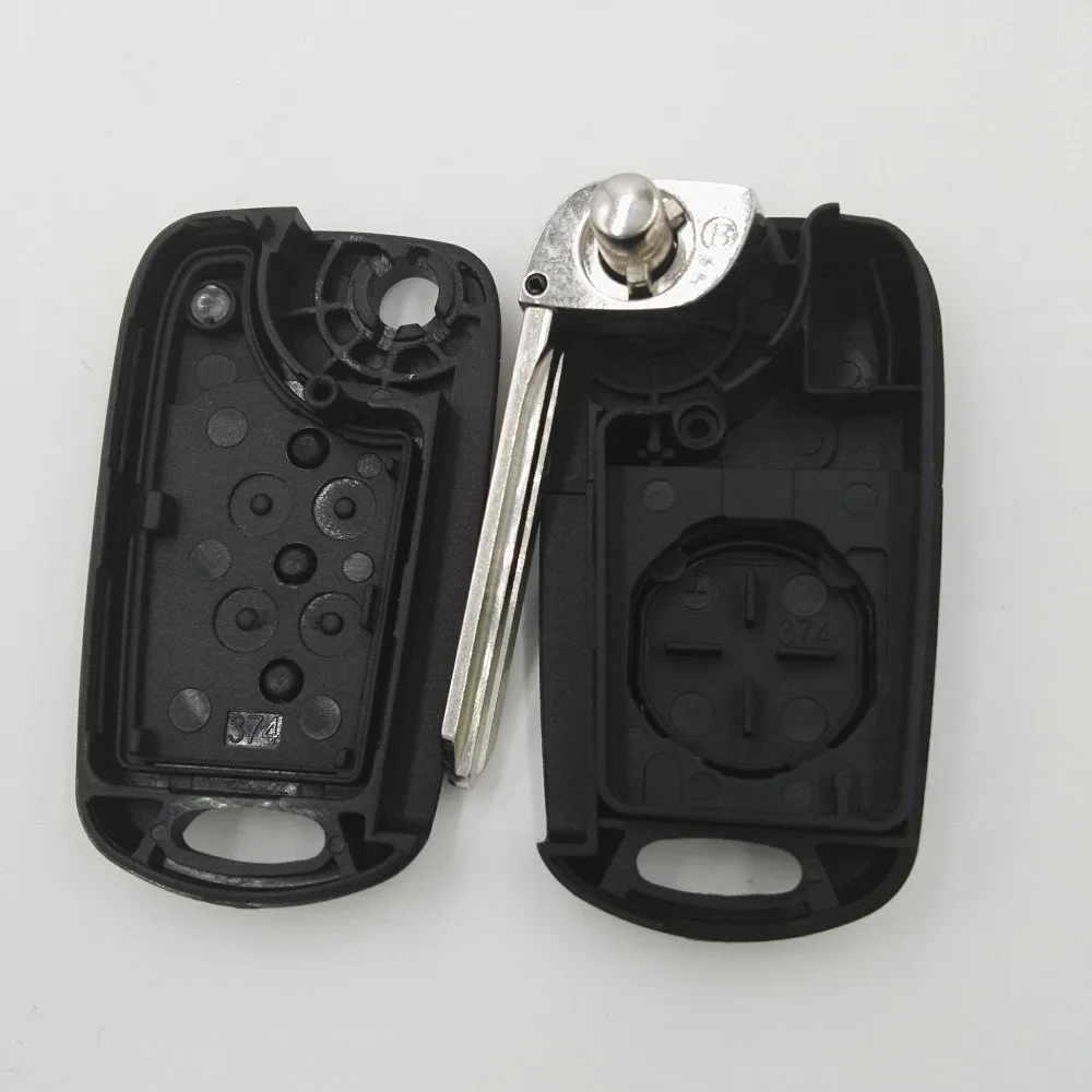 3 Buttons Replacement Car Blank Key For Hyundai Elantra Flip Shell Cover Remote Case Fob with groove on left of Blade | Автомобили и