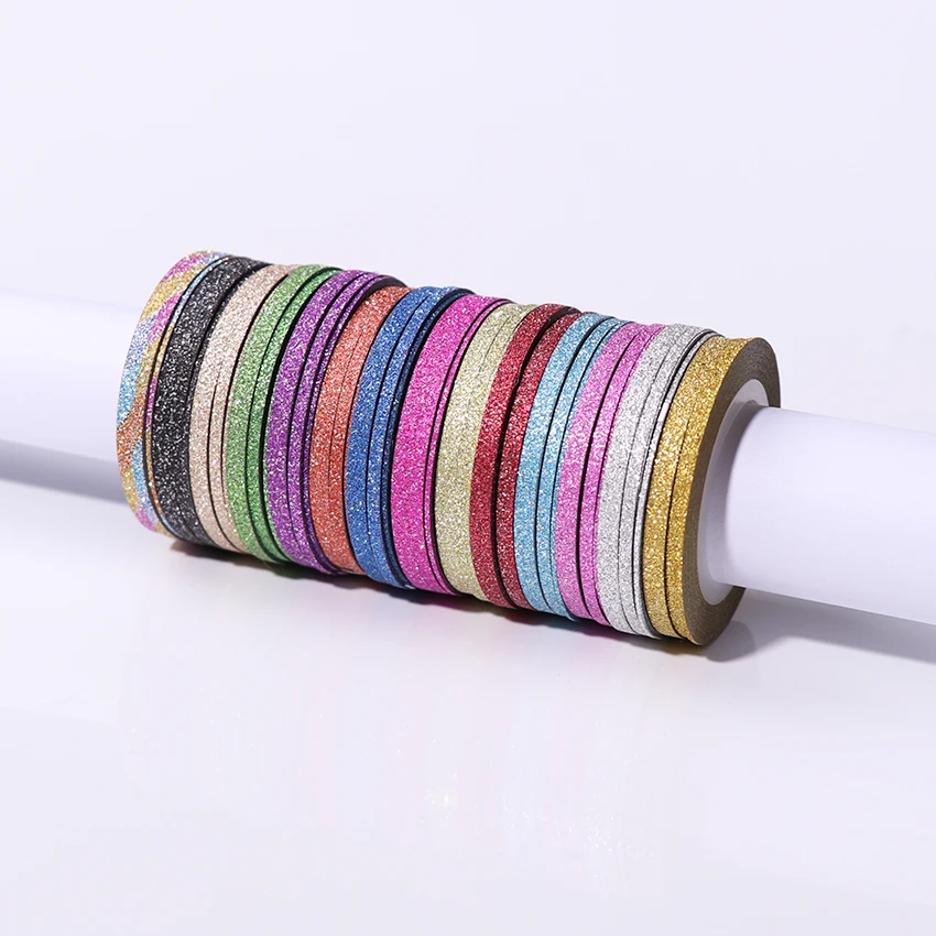 3 шт. матовая Блестящая лента для ногтей многоцветная клейкая наклейки дизайна