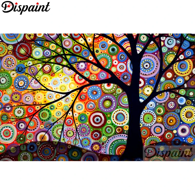 

Dispaint Full Square/Round Drill 5D DIY Diamond Painting "Oil painting tree" Embroidery Cross Stitch 3D Home Decor A10607