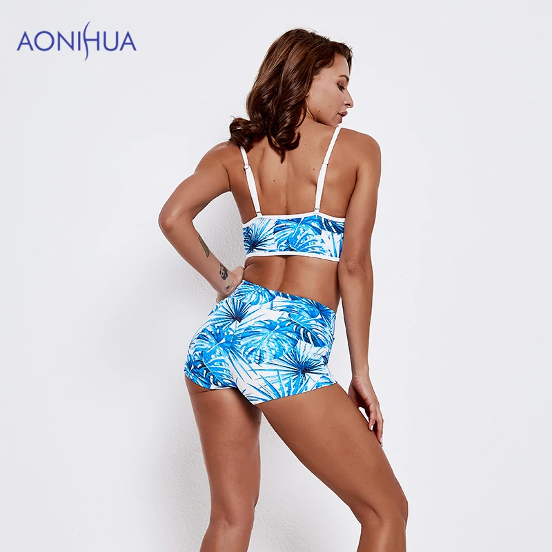 AONIHUA Beach Style Swimming Suit For Women two piece swimsuit Female Wear Bathing Suits Swimwear 9527 | Спорт и развлечения