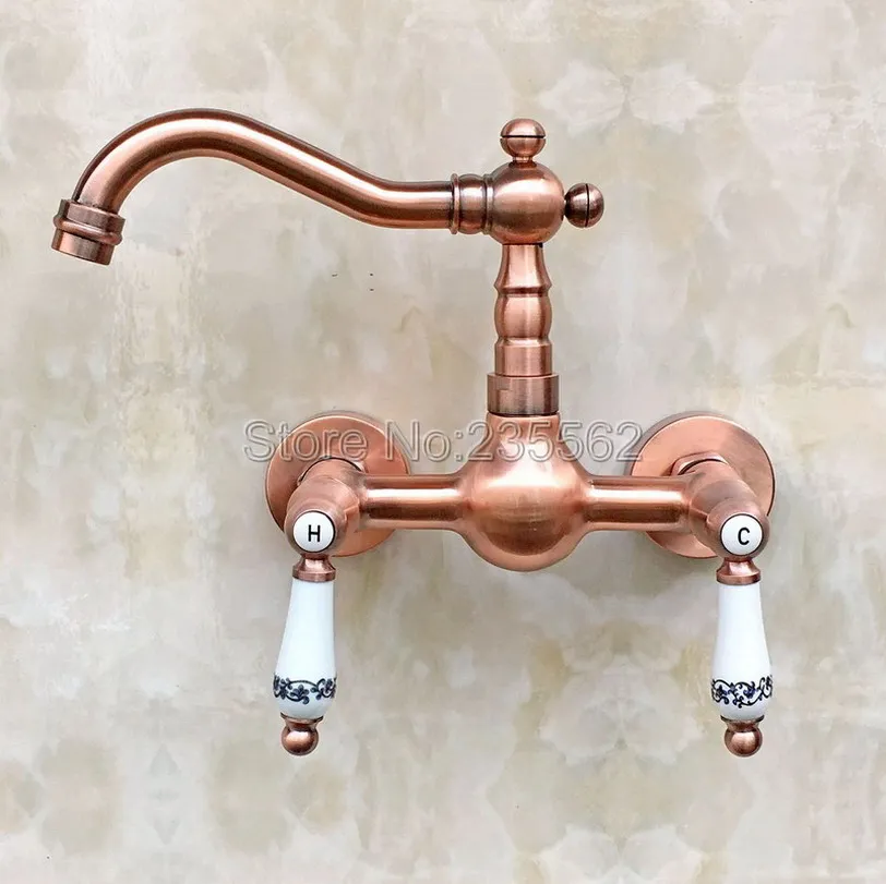 Кухонный смеситель с поворотным носиком красная Медная Отделка 360 дюйма