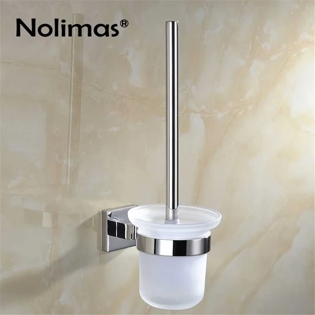 Toilet Brush Holder SUS 304 набор из нержавеющей стали для ванной комнаты, зеркальная полировальная бумага, держатель для зубной щетки, держатель для полотенец, аксессуары для ванной комнаты - Цвет: Toilet Brush Holder