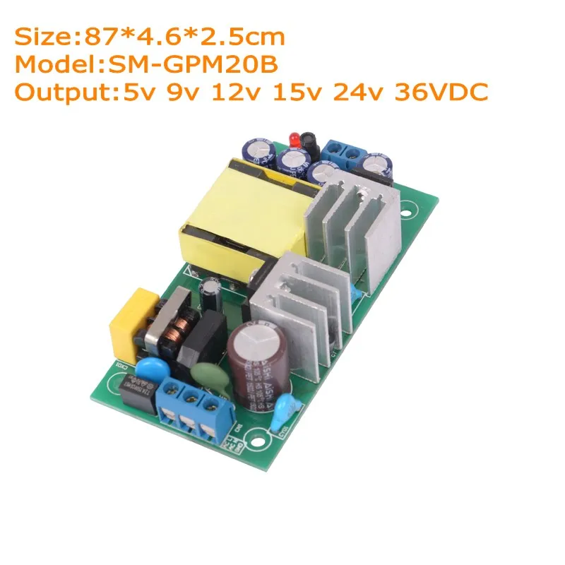 1 шт. 20 Вт источник питания изолированный переключатель GPM20B24V AC220V DC24V 1A модуль 220 24