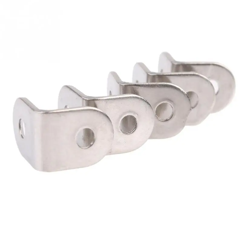 10pcs 2x2cm Steel Right Angle Bracket Corner Brace Joint 2 Holes Silver For Furniture fittings | Обустройство дома