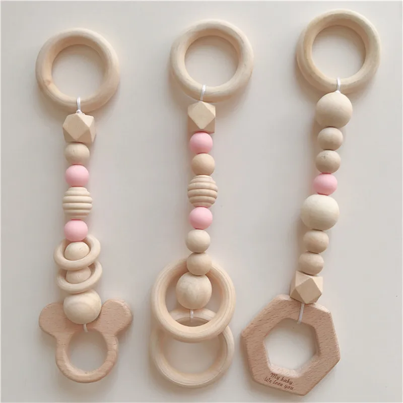 Wooden Newborn baby Play Gym Toys Activity Gym Toy Accessories Sensory Toy Gift Infant Room Clothes Rack Photography Props Gifts