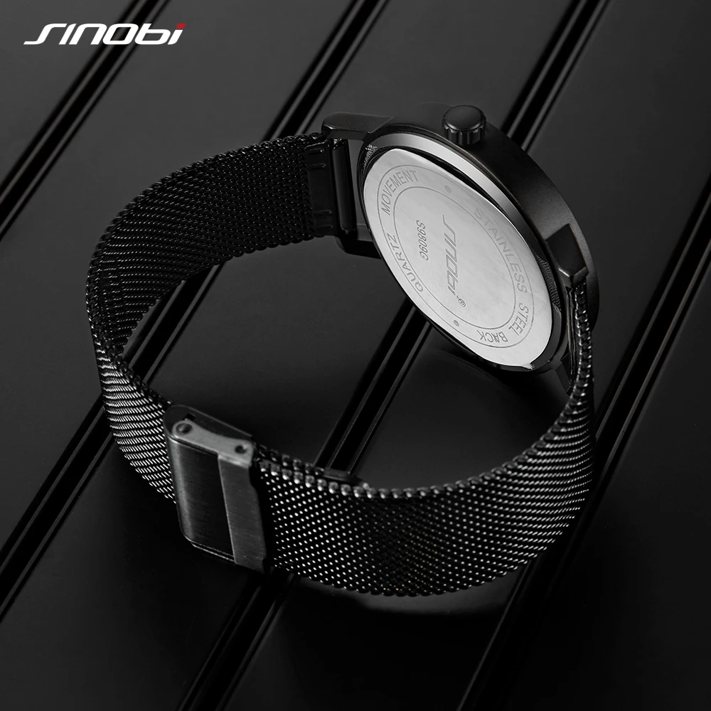 Sinobi Топ люксовый бренд мужские спортивные часы с кожаным ремешком Мужские
