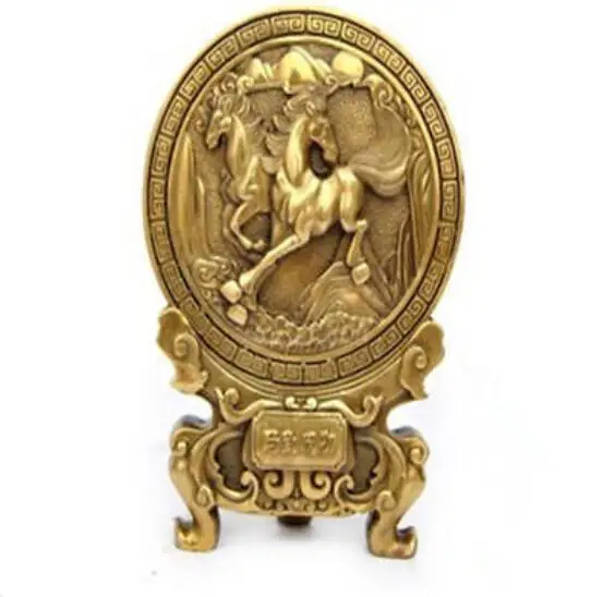 21cm New of feng shui furnishing articles Anaglyph Copper horse arts | Дом и сад