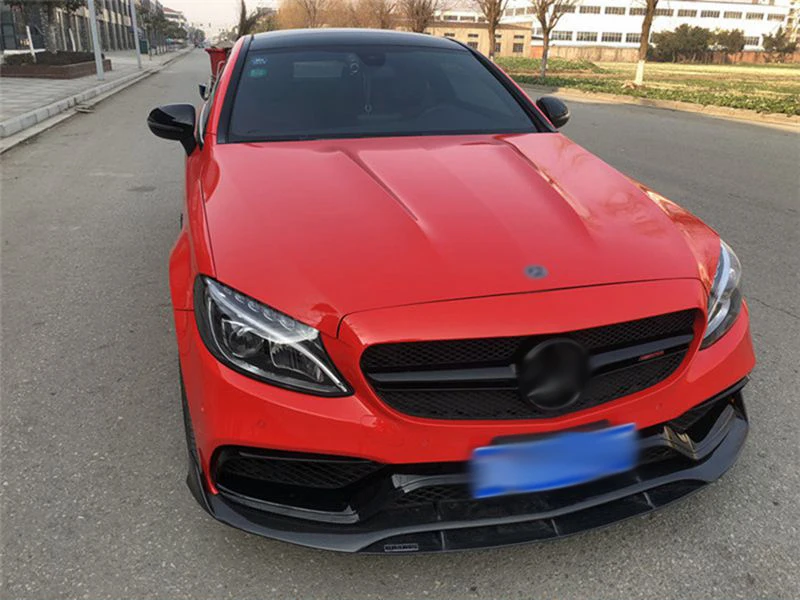 B Стиль углеродного волокна передний бампер для Mercedes-Benz W205 2D C63 купе C63S