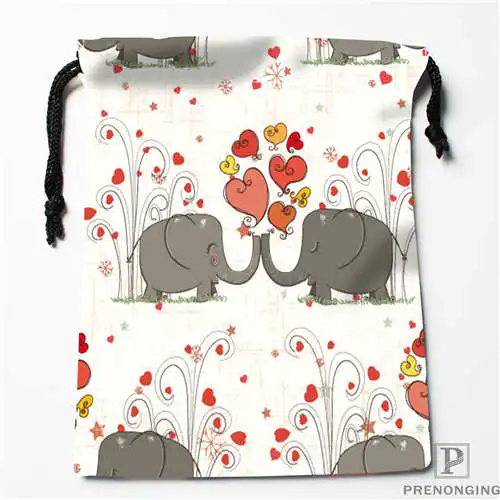 Пользовательские печати слон (1) Drawstring хозяйственные сумки дорожный мешочек для