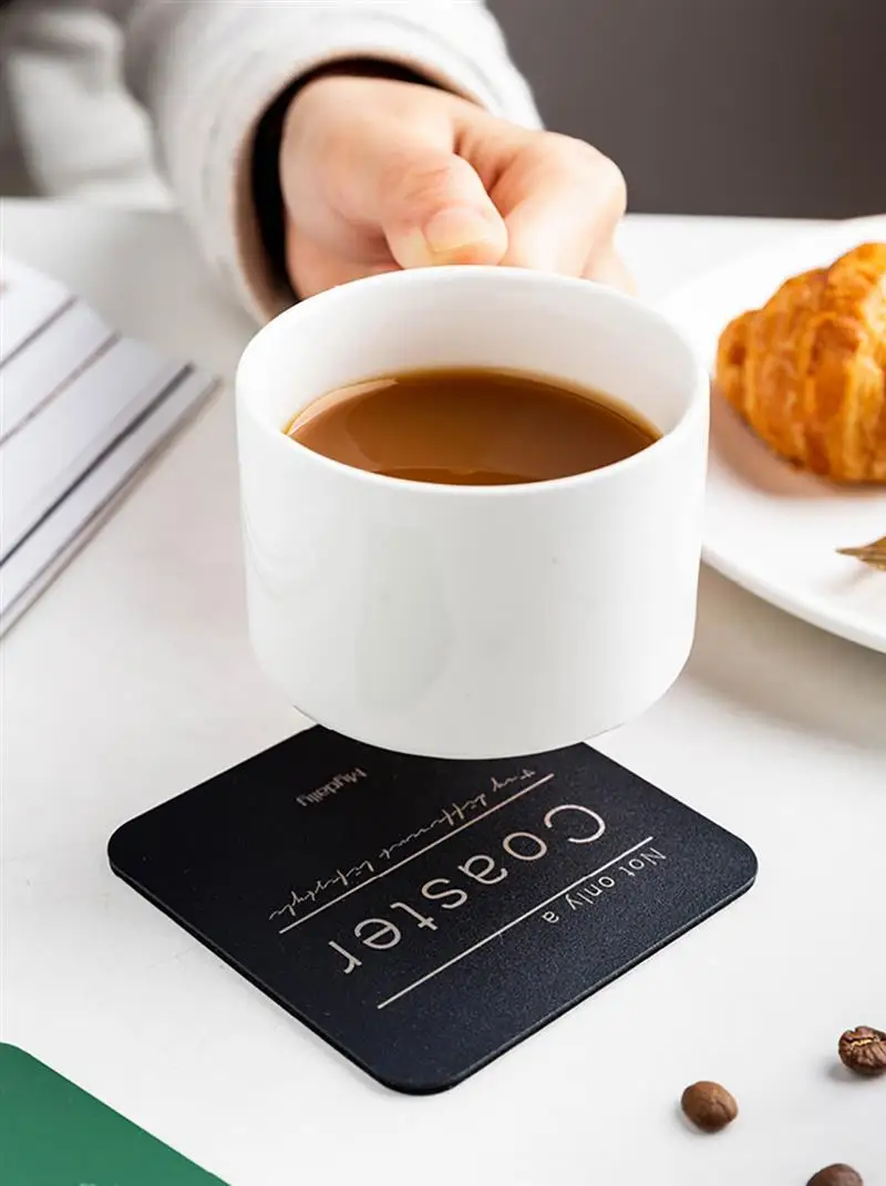 

4pcs Simple Style Anti Slip Heat Resistant Drink Coasters Insulated Round Stainless steel Cup Mats Mugs Pad Table Placemats