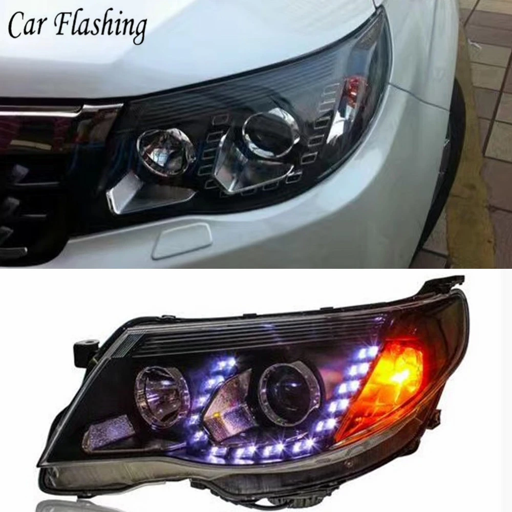 Стайлинга автомобилей фара для Subaru Forester фары 2008 2009 2010 2011 2012 светодиодный DRL Hid
