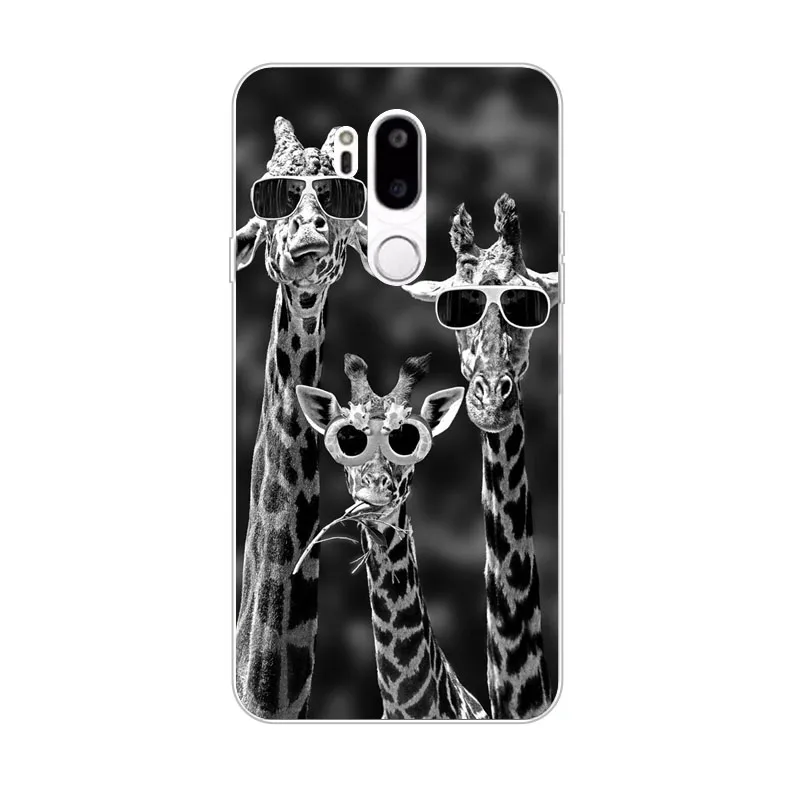 Чехол для LG g7 силиконовая живопись животного мягкая задняя крышка из ТПУ