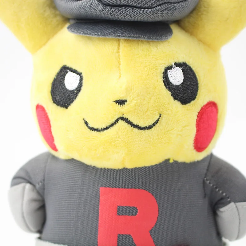 " 20 см Кукла Пикачу Косплэй Team Rocket милые плюшевые куклы Пикачу Мягкие игрушки Детский подарок
