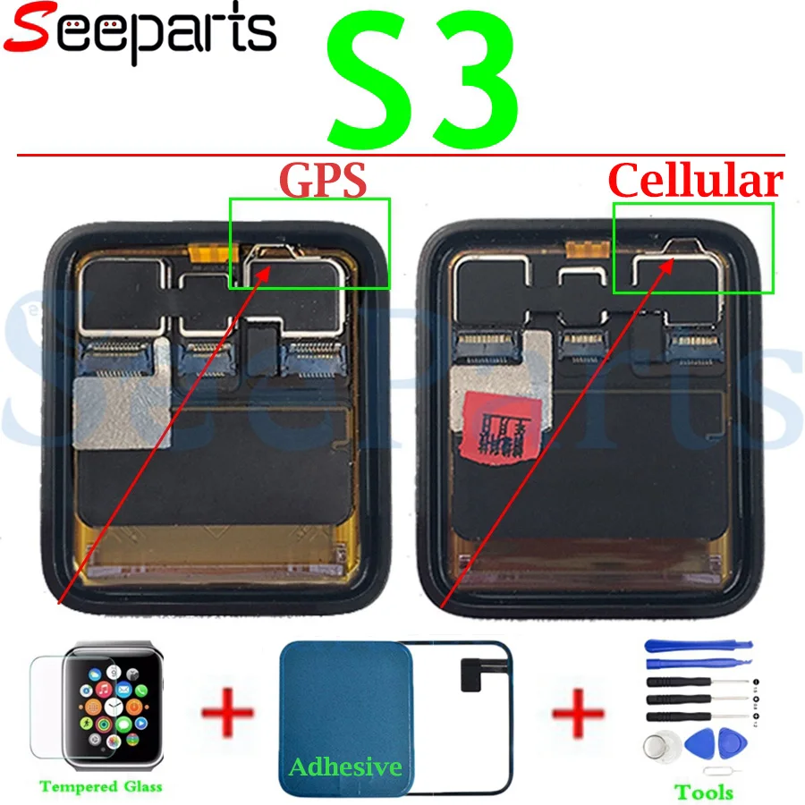 ЖК экран с дигитайзером для Apple Watch Series 3 42 мм 38 мм|touch screen digitizer|pantalla s3s3 |