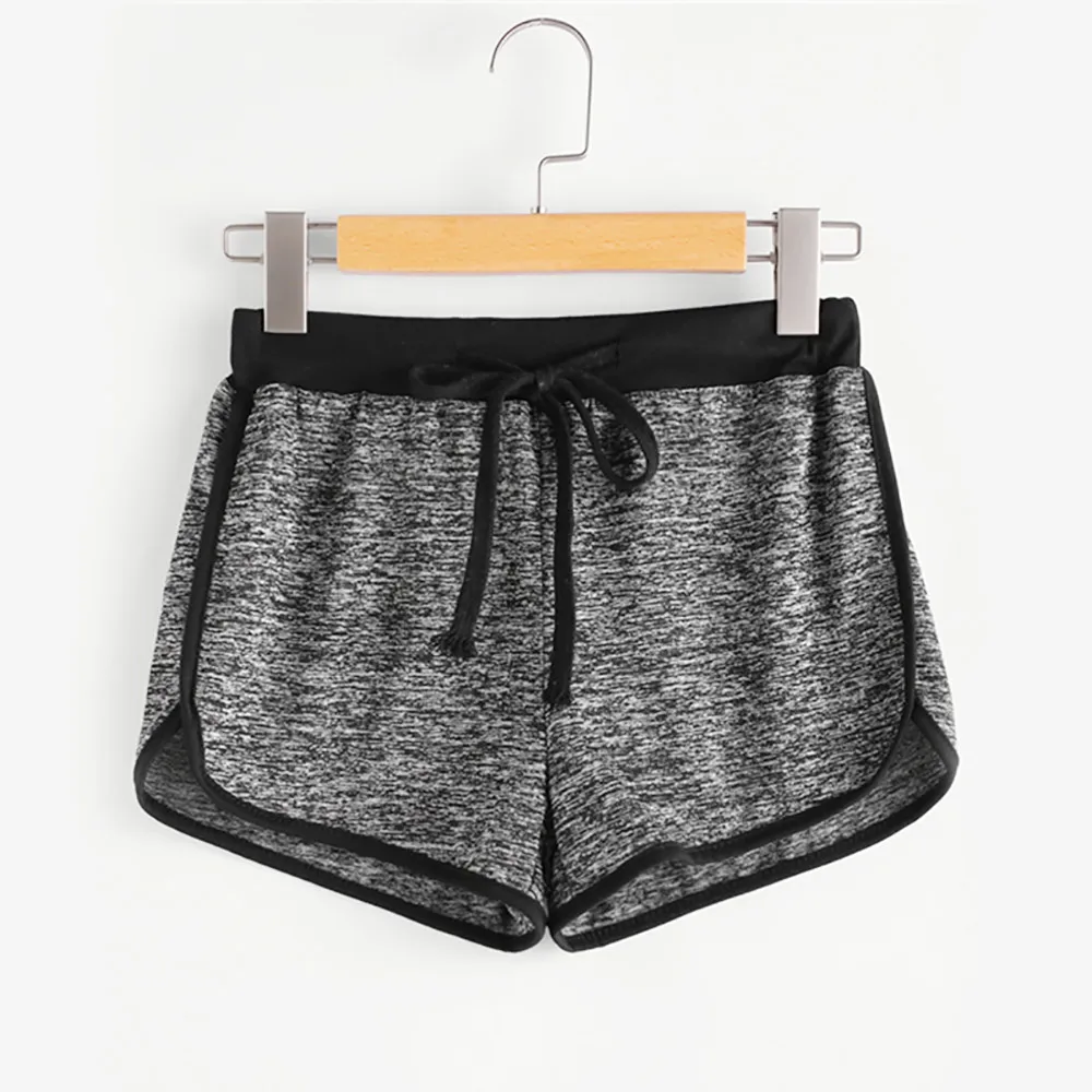 

Womens Striped Mid Waist Loose Shorts Drawstring Waist Ringer Shorts short feminino women szorty damskie mujer denim shorts