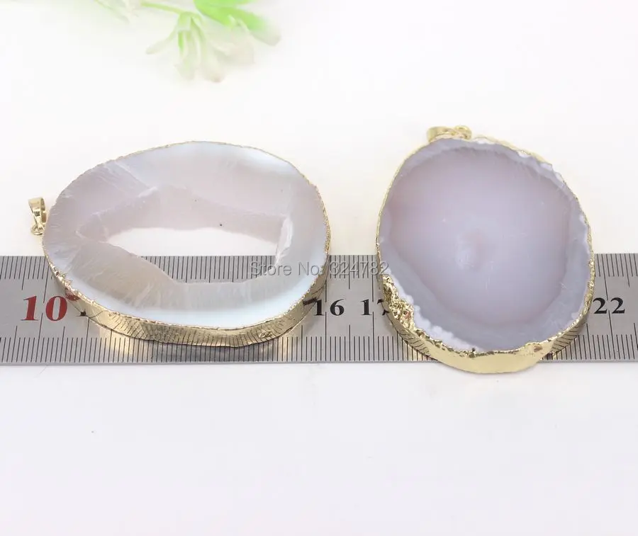 5 шт. Натуральный Druzy Geode камень подвеска бисер натурального цвета для