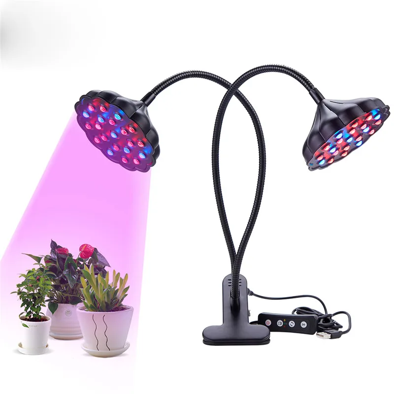 High quality 20W plant led light with double head clip growth light Lotus for indoor plants and gardens