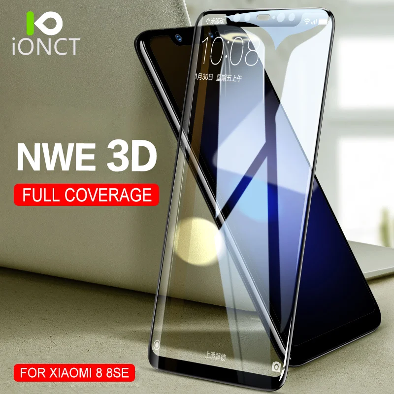 Защитное стекло Ionct 3D 9H закаленное для Xiaomi 8 8SE se mi8 SE|Защитные стёкла и плёнки