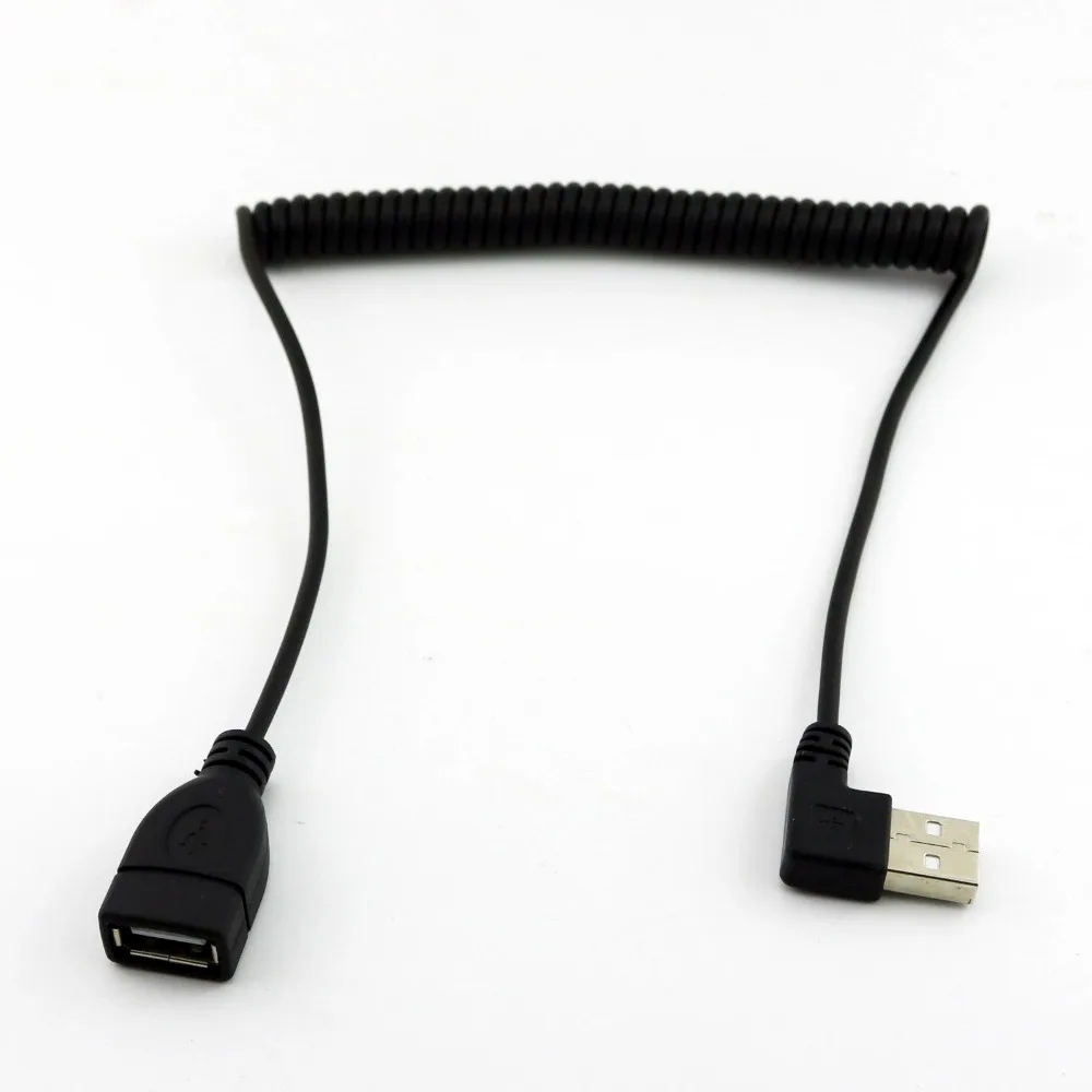 Спиральный адаптер соединитель 10x USB 2 0 A Мама папа кабель шнур 1 5 м левый/правый