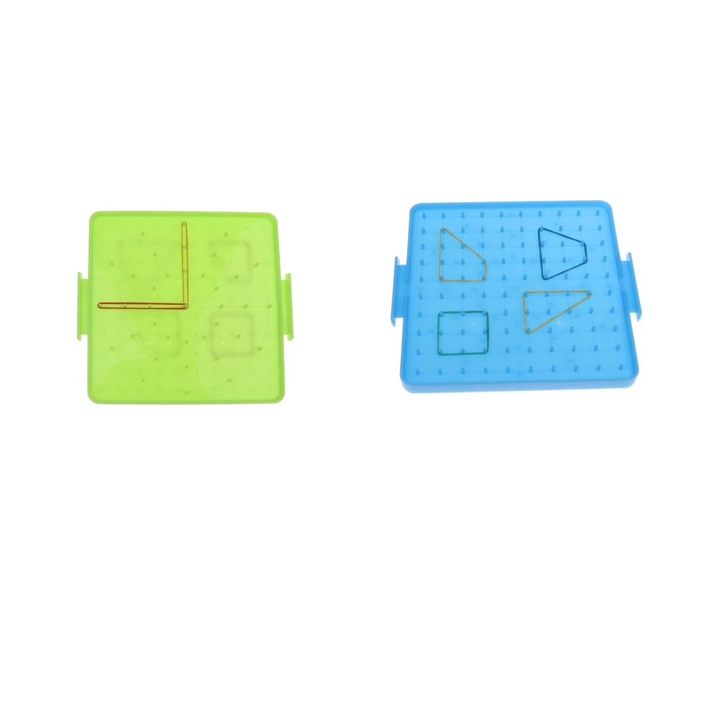 2 предмета в комплекте Пластик ногтей Geoboard пластина дошкольного Математика