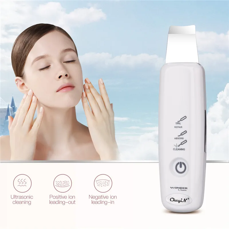 

Ultrasonic Vibration Skin Scrubber Facial Skin Spatula USB Charge Face Skin Peeling Machine Blackhead Remover Pimple Extractor 0