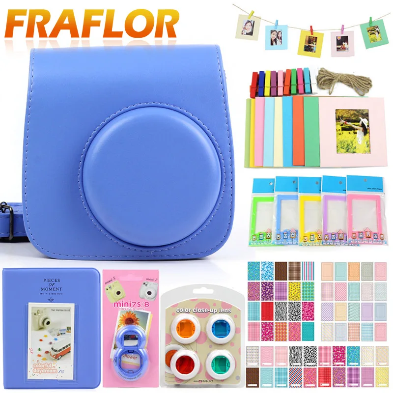 Новые аксессуары для камеры Fujifilm Instax Mini 8/8 +/9 кожаный чехол сумка с крупным планом