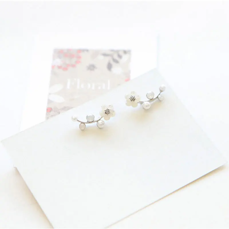 Новинка 2019 модные серьги с кристаллами для женщин гвоздики в виде ветки ракушки