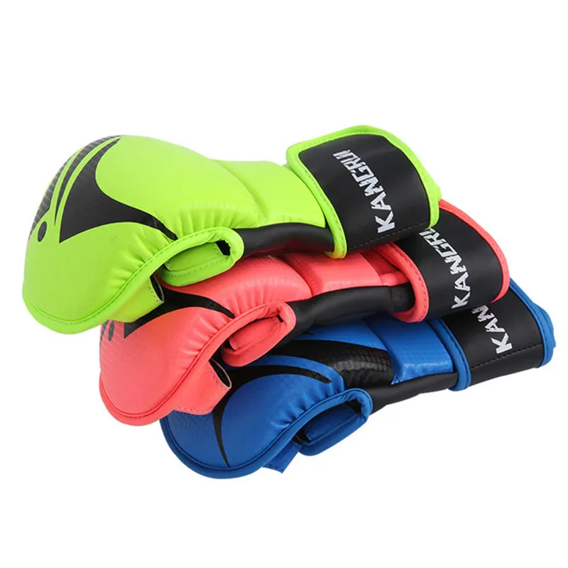 Одна пара взрослых боксерских перчаток мужские кожаные Мма Муай Тай Санда