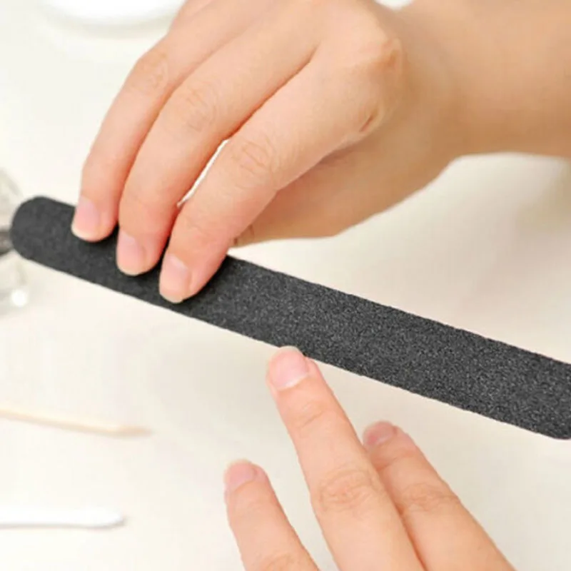 Черный двухсторонний дизайн ногтей маникюрный набор для шлифовки File Grits хороший