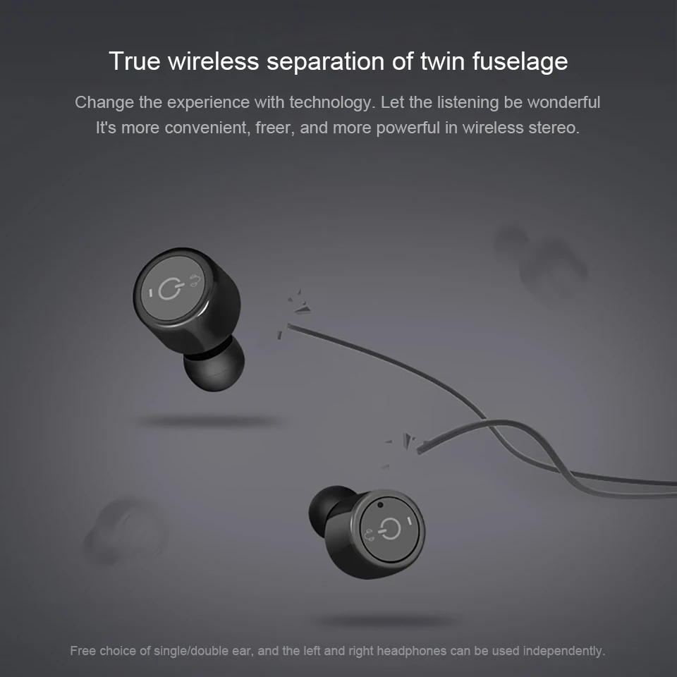 Moreblue X1 Беспроводной Bluetooth V4.2 наушники мини Близнецы стерео Super Bass Наушники Спорт