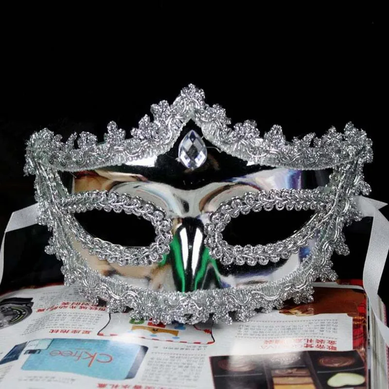 

New Gols Silver Lace Edge Mask Women Lady Princess Masquerade Ball Masks Dance Party Supplies Wedding