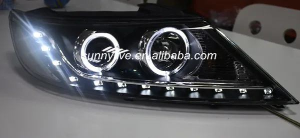 Для Kia Sorento светодиодный ангельские глазки фары линзы проектора bi xenon 2009-2012 год