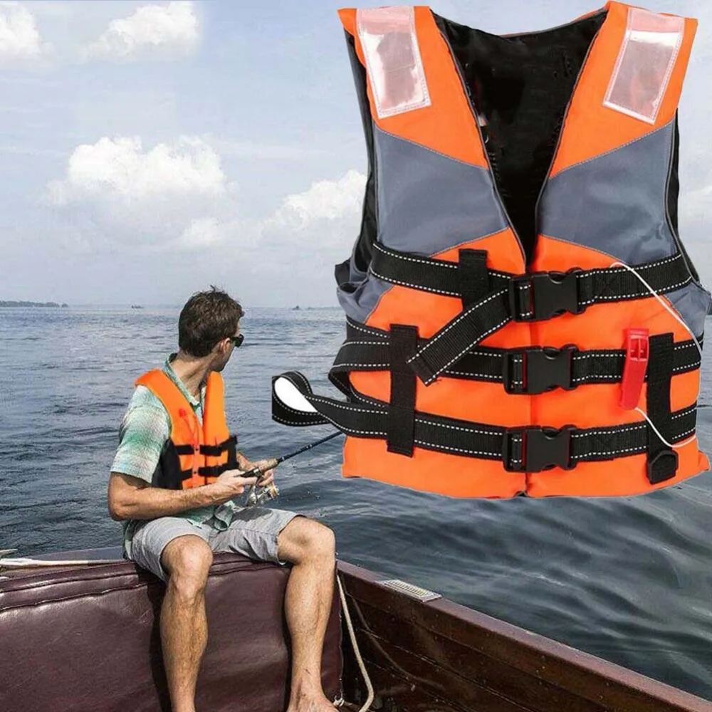 

Fishing Life Vest Adult Reflective Adjustable Waistcoat Jacket For Swimming Drifting Boating