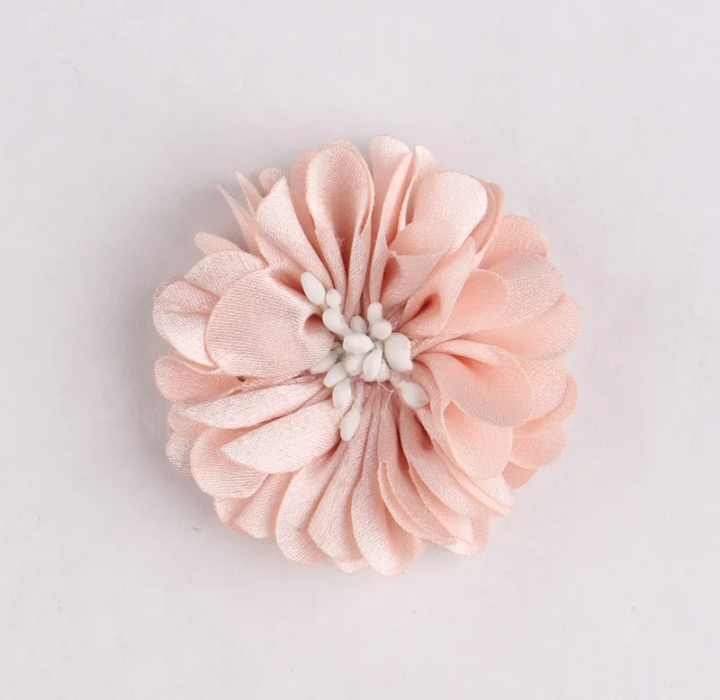 new arrival 5cm Paris chiffon Flowers felt back Fabric Flower DIY Hair Accessories girl hair clip garment material 50ps/lot | Аксессуары