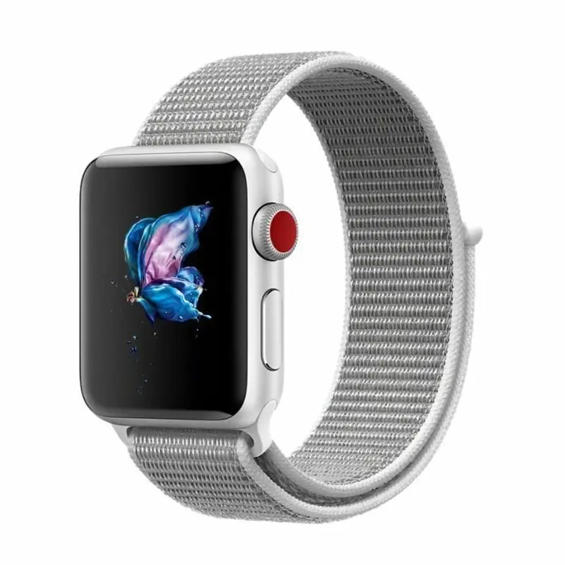 Seashell Apple Watch Series 4/3/2/1 38/40/42/44 мм нейлон мягкий браслет для часов Smartwatch Для мужчин женские заменить Для мужчин с Т-образным ремешком; спортивный браслет в наборе, Лидер продаж - Цвет: Seashell