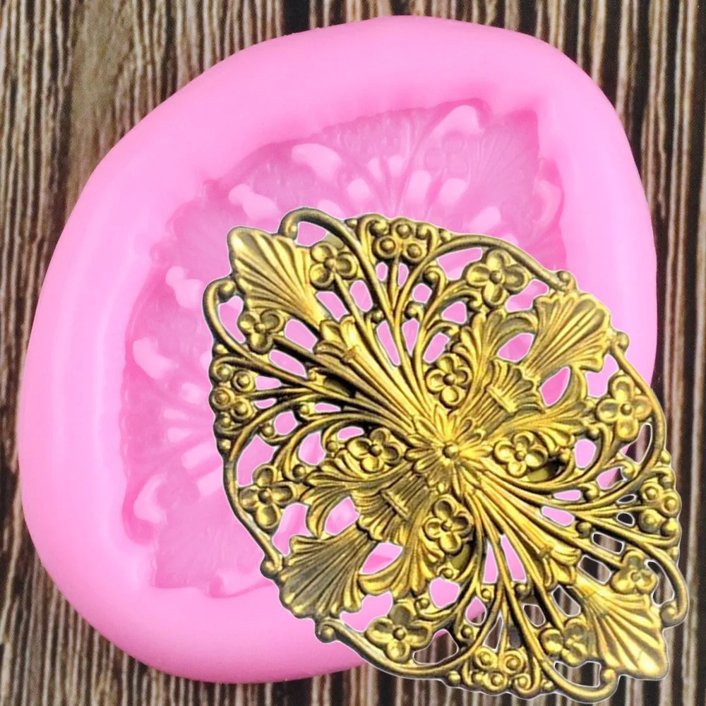 Flourish Floral Medallian Cake Border Silicone Mold Flower Relief Fondant Decorating Tools Candy Chocolate Gumpaste Mould | Дом и сад