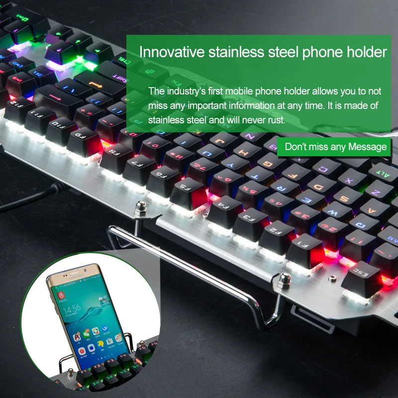 PK900 Механическая игровая клавиатура механика USB Проводная Эргономика RGB