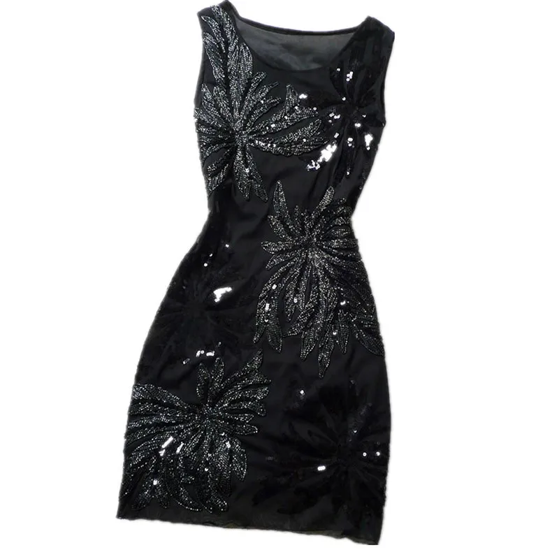 5 цветов новое повседневное Элегантное летнее женское платье с блестками