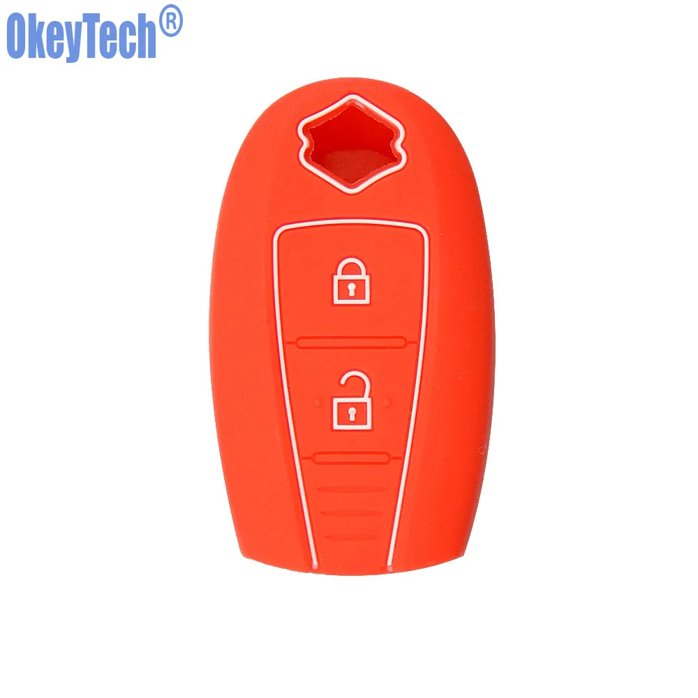 OkeyTech 2 кнопки мягкий силиконовый смарт чехол для ключа Suzuki Swift Kizashi SX4 S Cross