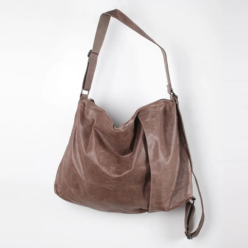 Повседневная сумка из воловьей кожи большой вместимости в японском и корейском