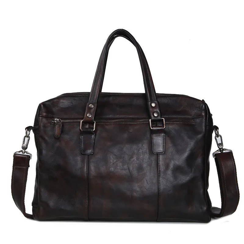 LANSPACE мужской кожаный портфель брендовая Высококачественная коровья кожа