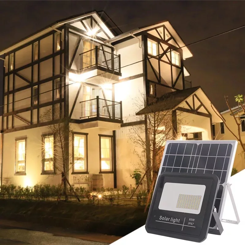 60W advanced outdoor garden street floodlight LED solar panel power supply flood light | Лампы и освещение