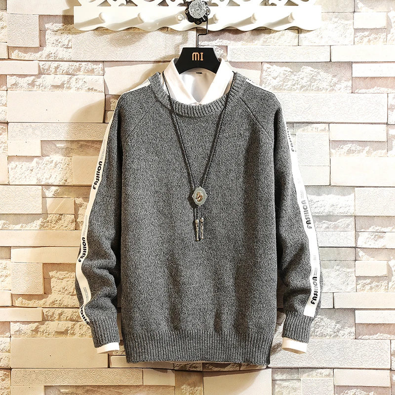 Men Winter Pullover Sweaters Outwear Casual Pullovers Large Size Loose New Male O-neck 5XL | Мужская одежда