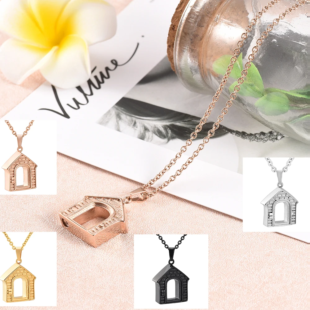 

Funeral Home Cremation Urn Necklace Memorial Ashes Keepsake Stainless Steel Funeral Jewelry for Love Locket Pendant