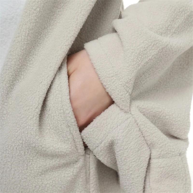 Взрослые фланелевые пижамы унисекс серый печать мультфильм костюмная Пижама