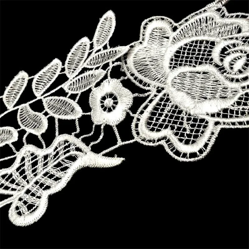 3d полиэстер Аппликация белый кружевной воротник тканевый для ухода за кожей