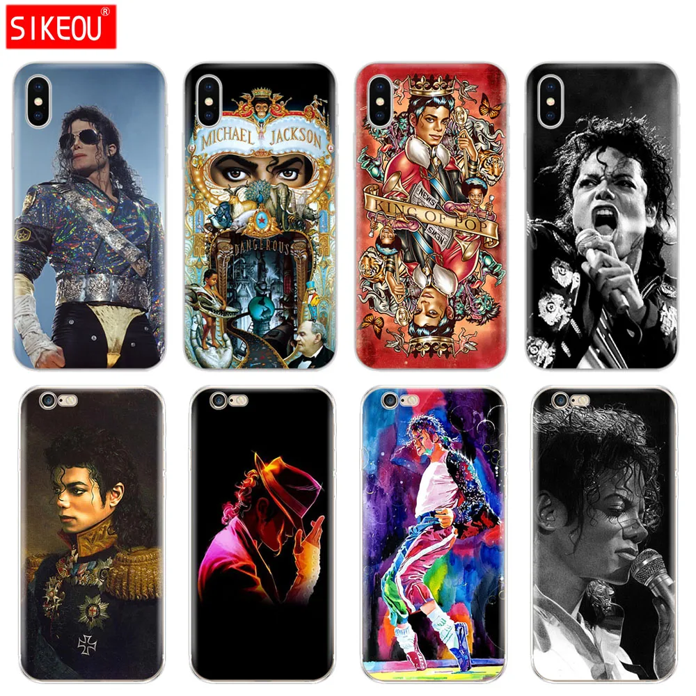 Силиконовый чехол для телефона Iphone 6X8 7 6s 5 5S SE Plus 10 XR XS Max Michael Jackson dancing king|Бамперы| |