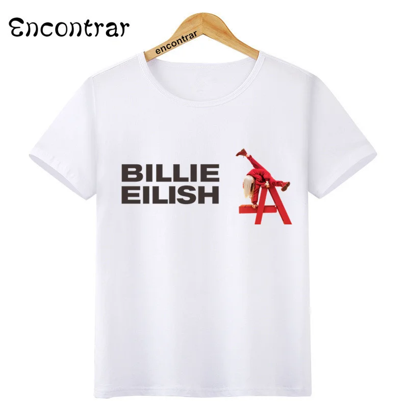 Billie Eilish/повседневные мужские футболки с круглым вырезом и принтом модные детские топы, футболка для мальчиков и девочек детская футболка с короткими рукавами г. HKP4569