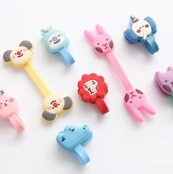 100 шт./лот мультяшный органайзер для кабеля защита намотки шнура держатель маркер