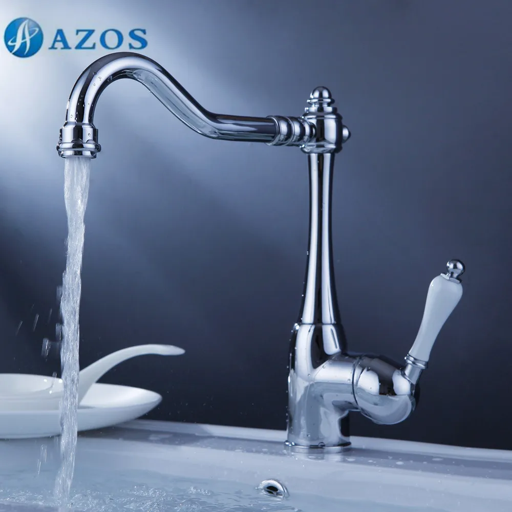 AZOS кран для ванной комнаты латунный хромированный полированный цвет одно